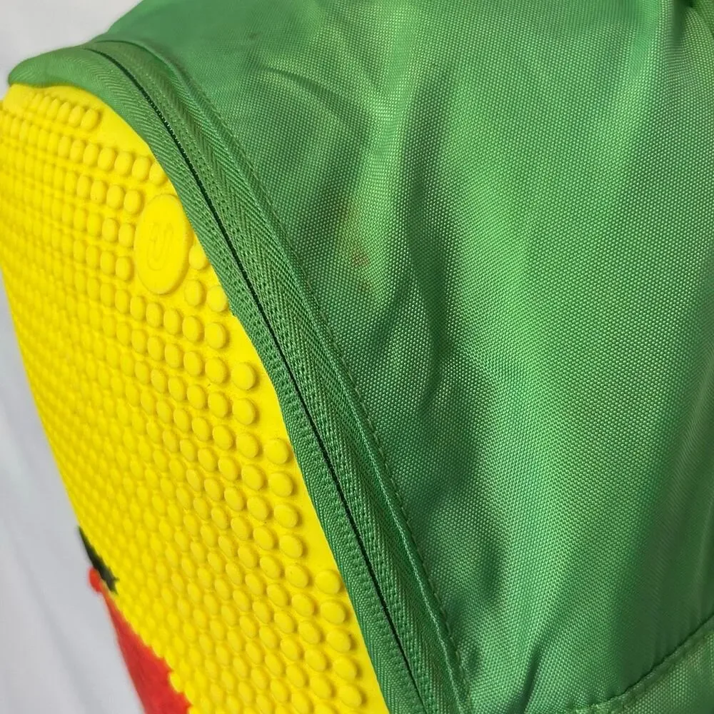Upixel Pixel Backpack Green Yellow Pokeball Design Buildable Silicone Panel 12